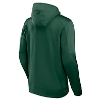 Sweat à capuche zippé entièrement performant Hunter Green Milwaukee Bucks Baller Defender Fanatics pour homme