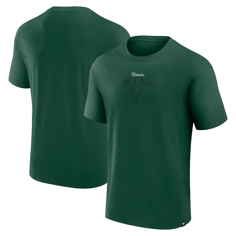Men's Fanatics Hunter Green Milwaukee Bucks Crossover Collection Full Court Press T-Shirt