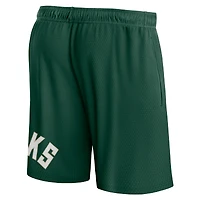 Men's Fanatics Hunter Green Milwaukee Bucks Free Throw Mesh Shorts
