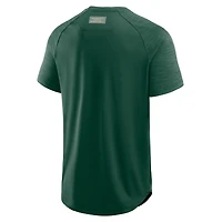 T-shirt d'entraînement de passe entrante Fanatics Hunter Green Milwaukee Bucks pour hommes