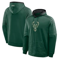 Men's Fanatics Hunter Green Milwaukee Bucks Pick & Roll Defender Pullover Hoodie