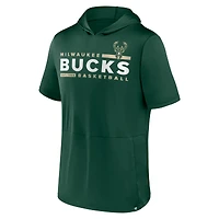 Men's Fanatics Hunter Green Milwaukee Bucks Possession Hoodie T-Shirt