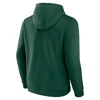 Sweat à capuche avec logo principal des Milwaukee Bucks Fanatics Hunter Green pour hommes