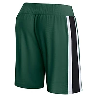 Men's Fanatics Hunter Green Milwaukee Bucks Referee Iconic Mesh Shorts