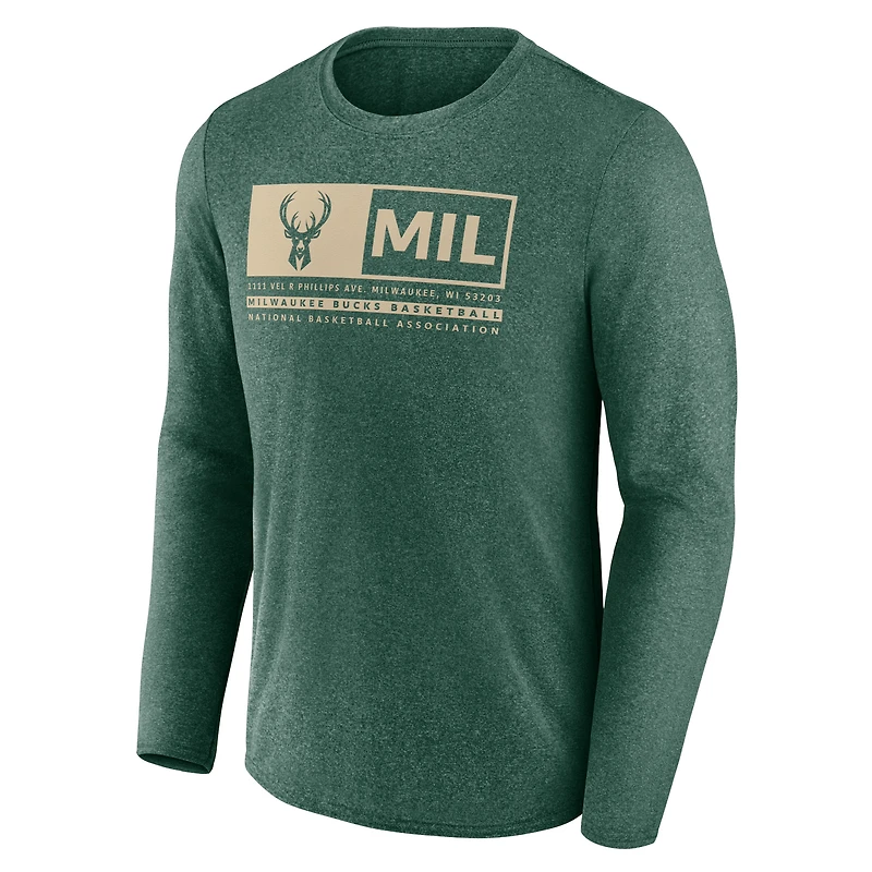 T-shirt Fanatics Hunter Green Milwaukee Bucks Three-Point Play pour hommes
