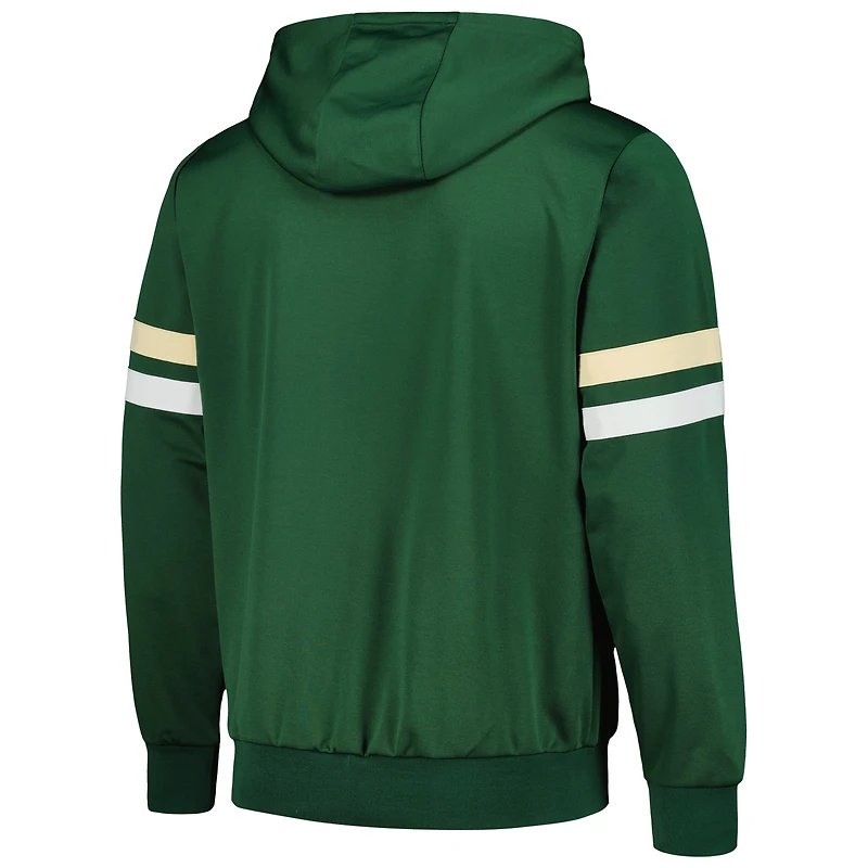Veste à capuche entièrement zippée G-III Sports by Carl Banks pour hommes Hunter Green Milwaukee Bucks Contender