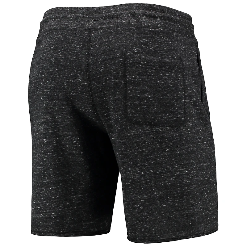Men's Homage Charcoal Milwaukee Bucks Primary Logo Tri-Blend Sweat Shorts