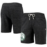 Short en molleton à trois mélanges avec logo primaire Milwaukee Bucks Homage Charcoal pour homme
