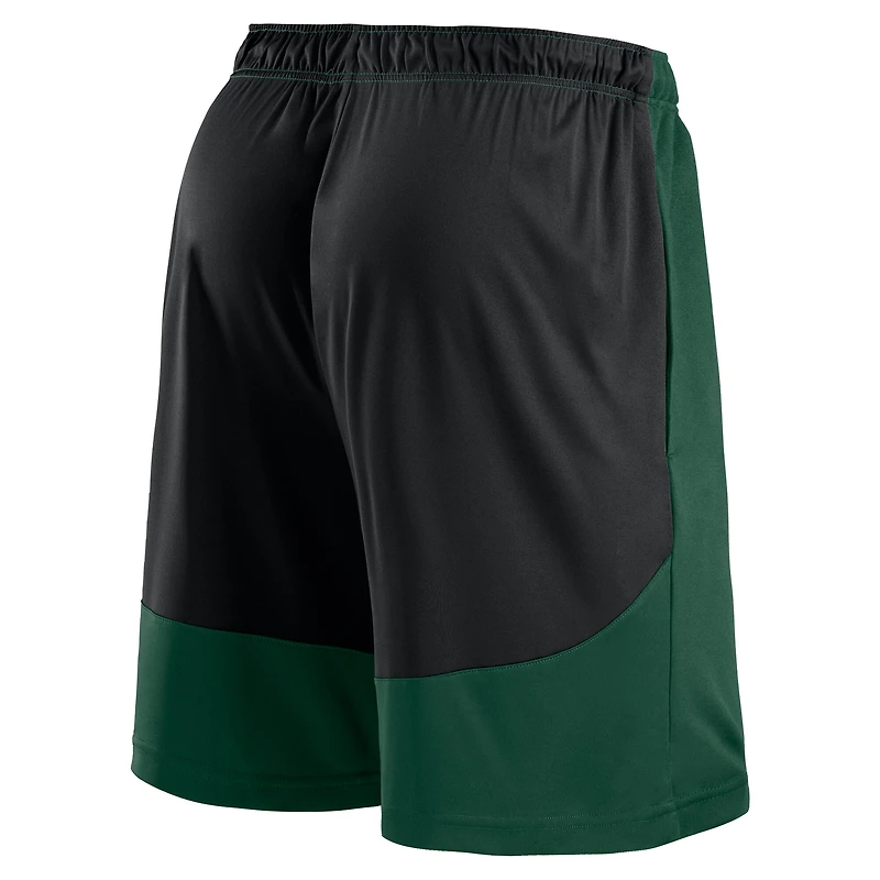 Short de performance pour homme vert chasseur/noir Milwaukee Bucks Launch