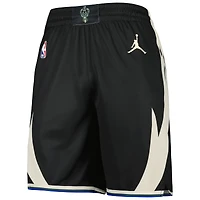 Men's Jordan Brand Black Milwaukee Bucks 2022/2023 Statement Edition Swingman Performance Shorts