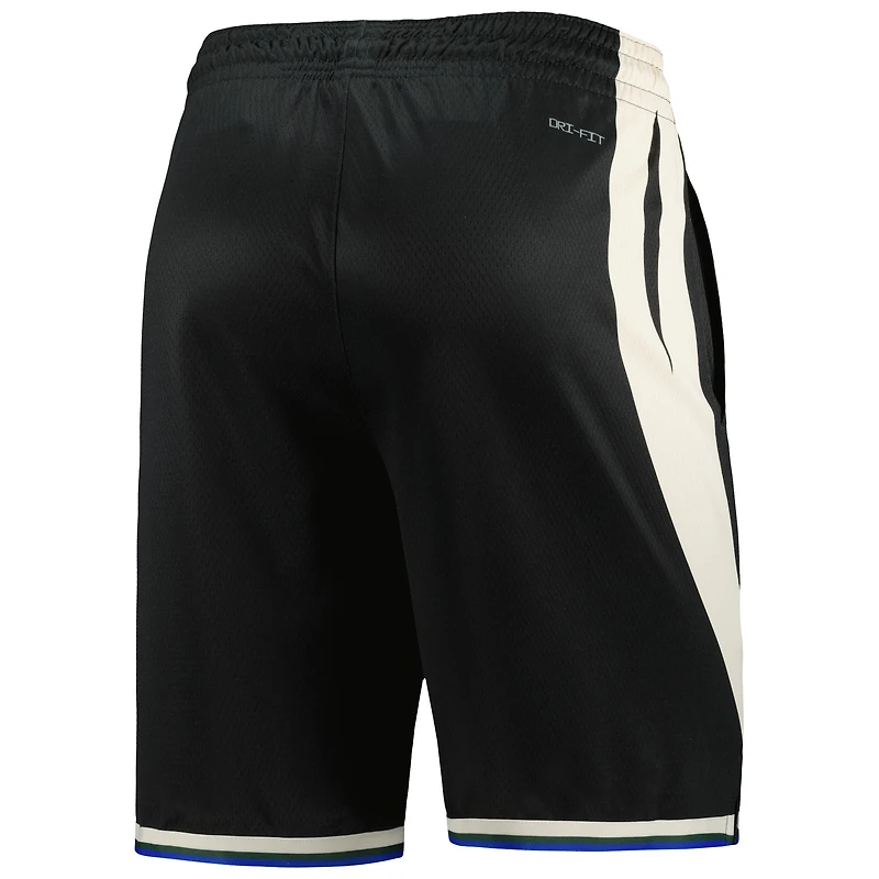 Men's Jordan Brand Black Milwaukee Bucks 2022/2023 Statement Edition Swingman Performance Shorts