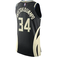 Men's Jordan Brand Giannis Antetokounmpo Black Milwaukee Bucks Authentic Player Jersey - Statement Edition