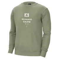 Sweat-shirt à capuche épais Jordan Brand Milwaukee Bucks Courtside Statement Edition pour homme