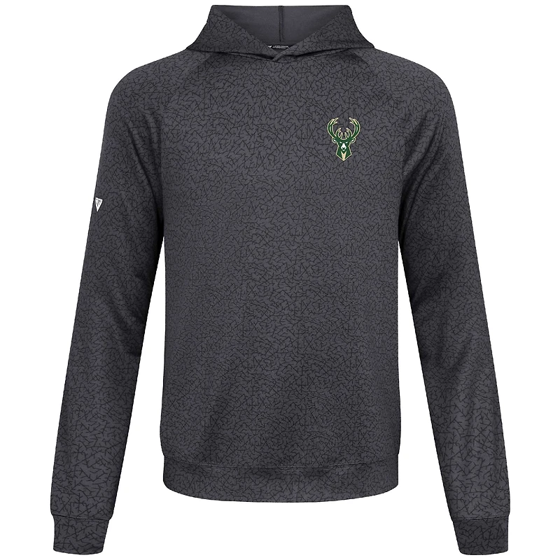 Sweat à capuche noir Challenger Milwaukee Bucks Levelwear pour homme
