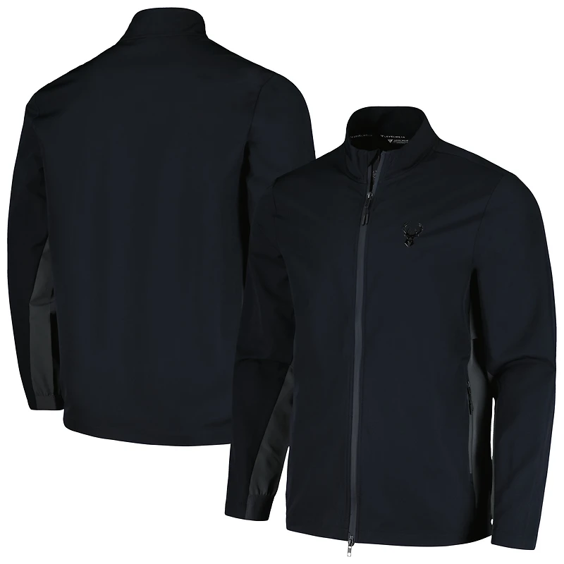 Men's Levelwear  Black Milwaukee Bucks Harrington Full-Zip Jacket