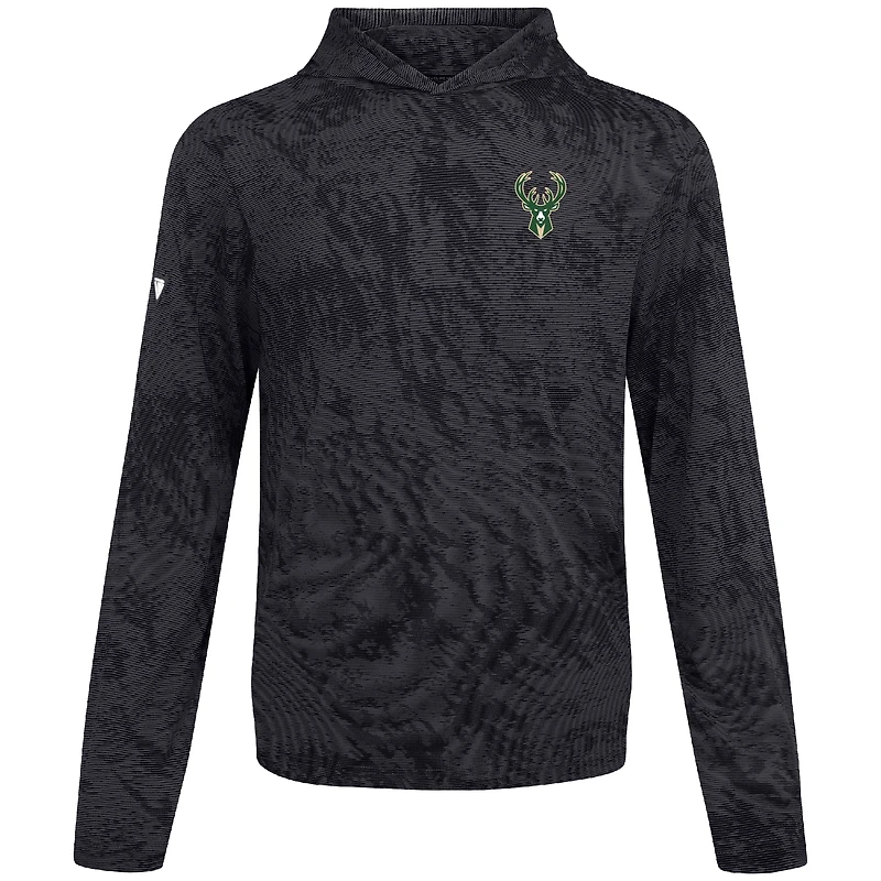 Sweat à capuche plateforme noir Levelwear pour homme des Milwaukee Bucks