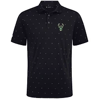Men's Levelwear Black Milwaukee Bucks Vision Polo
