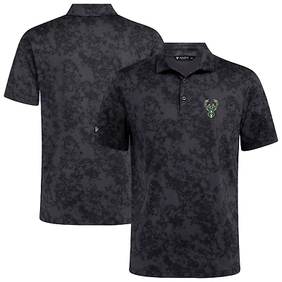 Men's Levelwear Black Milwaukee Bucks Whisper Polo