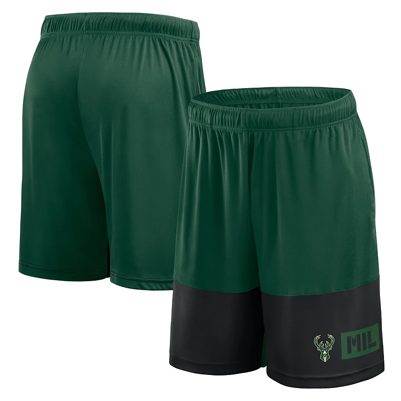 Men's Logo Athletic Hunter Green Milwaukee Bucks Best of the Shorts