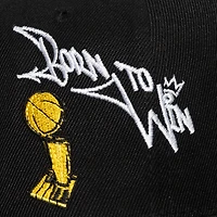 Casquette ajustable Mitchell & Ness noire Milwaukee Bucks Born To Win Pro Crown pour homme