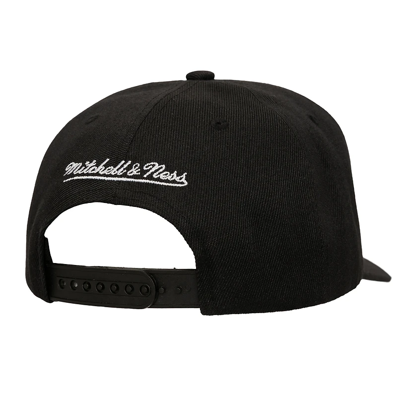 Men's Mitchell & Ness Black Milwaukee Bucks Tilted Pro Pinch Adjustable Hat
