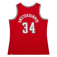 Men's Mitchell & Ness Giannis Antetokounmpo Red Milwaukee Bucks 2014/15 Hardwood Classics Swingman Jersey