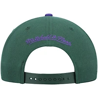 Men's Mitchell & Ness Green/Purple Milwaukee Bucks Hardwood Classics Team Two-Tone 2.0 Snapback Hat