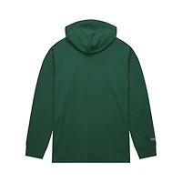 Men's Mitchell & Ness Green Milwaukee Bucks Hardwood Classics Lightweight Thermal Pullover Hoodie