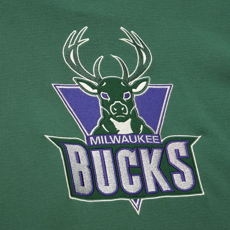 Sweat à capuche thermique léger vert Milwaukee Bucks Hardwood Classics pour homme Mitchell & Ness
