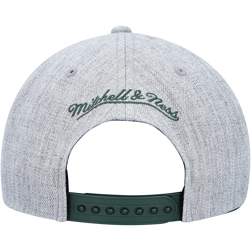 Casquette Snapback Milwaukee Bucks Hardwood Classics 2.0 Mitchell & Ness Heather Grey pour homme