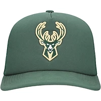 Men's Mitchell & Ness Hunter Green Milwaukee Bucks Core Evergreen OTC Trucker Adjustable Hat