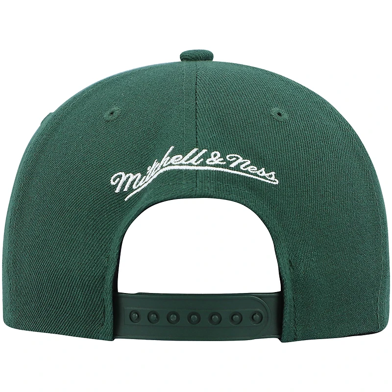 Casquette Snapback Milwaukee Bucks Ground 2.0 vert chasseur Mitchell & Ness pour homme