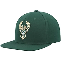 Casquette Snapback Milwaukee Bucks Ground 2.0 vert chasseur Mitchell & Ness pour homme