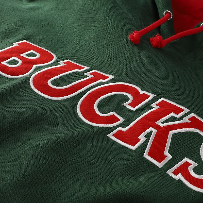 Sweat à capuche Mitchell & Ness Hunter Green Milwaukee Bucks Hardwood Classics pour homme, grandes tailles