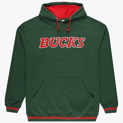 Men's Mitchell & Ness Hunter Green Milwaukee Bucks Hardwood Classics Big Tall Hoodie