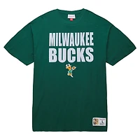 T-shirt flammé légendaire des Milwaukee Bucks Hardwood Classics de Mitchell & Ness pour homme, vert chasseur