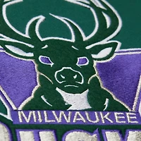 Men's Mitchell & Ness Hunter Green Milwaukee Bucks Hardwood Classics Team Origins Fleece Pullover Hoodie