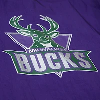 Veste coupe-vent à capuche entièrement zippée Mitchell & Ness violette Milwaukee Bucks Playmaker pour homme