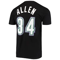 T-shirt avec nom et numéro Mitchell & Ness Ray Allen noir des Milwaukee Bucks Hardwood Classics pour homme