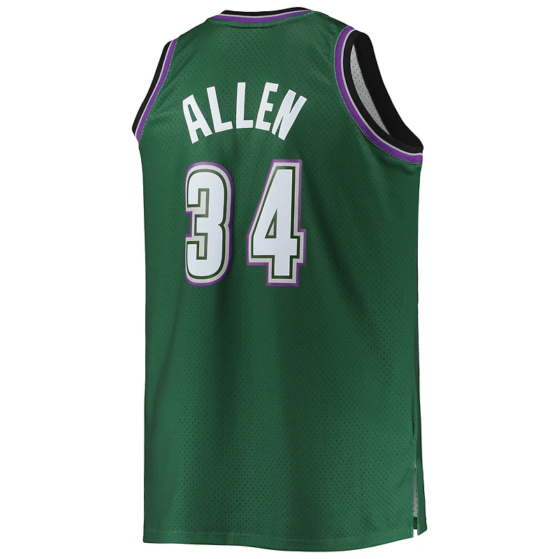 Milwaukee Bucks Big & Tall 1996/97 Hardwood Classics Swingman Maillot Homme Mitchell Ness Ray Allen Vert Chasseur