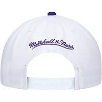Men's Mitchell & Ness White/Purple Milwaukee Bucks Hardwood Classics Core 2-Tone 2.0 Pro Snapback Hat