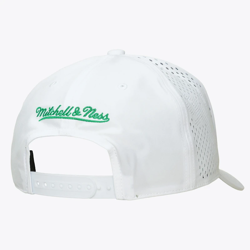 Men's Mitchell & Ness White Milwaukee Bucks Perfect Lightweight Pro Crown Adjustable Hat