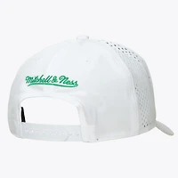 Men's Mitchell & Ness White Milwaukee Bucks Perfect Lightweight Pro Crown Adjustable Hat