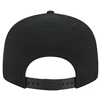 Men's New Era Black Milwaukee Bucks Adventure Canvas Split Panel 9FIFTY Snapback Hat