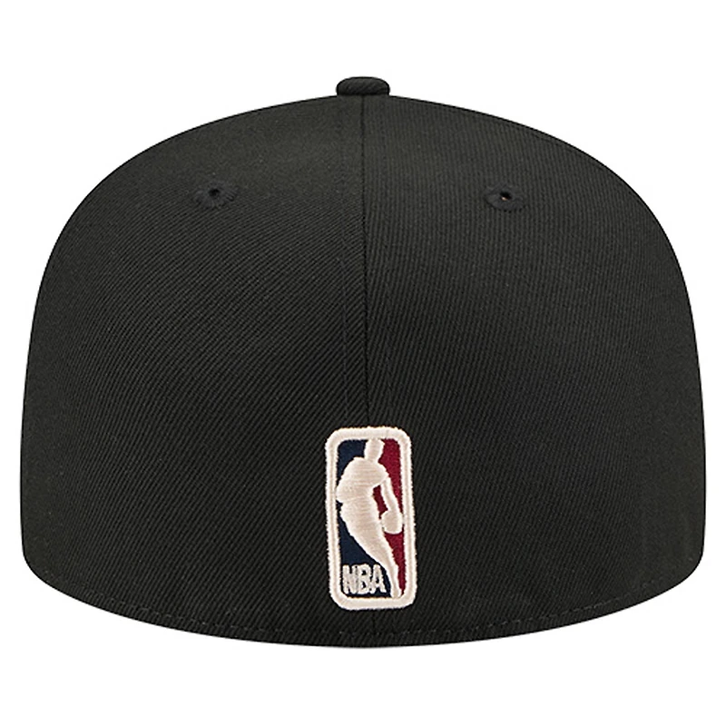 Men's New Era  Black Milwaukee Bucks Core Logo 59FIFTY Fitted Hat
