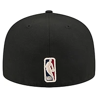 Men's New Era  Black Milwaukee Bucks Core Logo 59FIFTY Fitted Hat