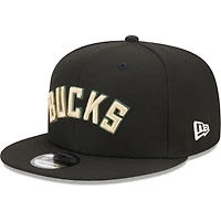Casquette Snapback New Era Milwaukee Bucks Jersey Hook Statement Edition 9FIFTY noire pour homme