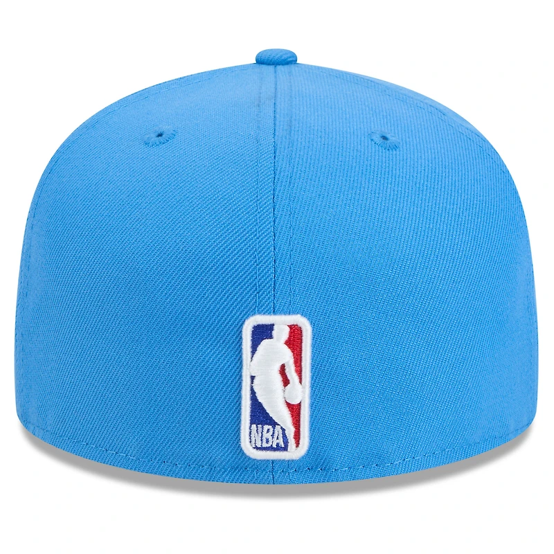 Casquette ajustée New Era Milwaukee Bucks 2024/25 City Edition Alternate 59FIFTY bleue pour homme