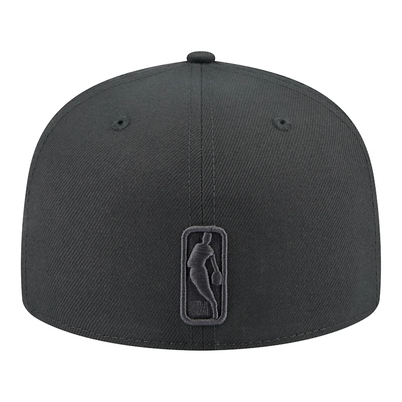 Men's New Era  Charcoal Milwaukee Bucks Tonal Color Pack 59FIFTY Fitted Hat