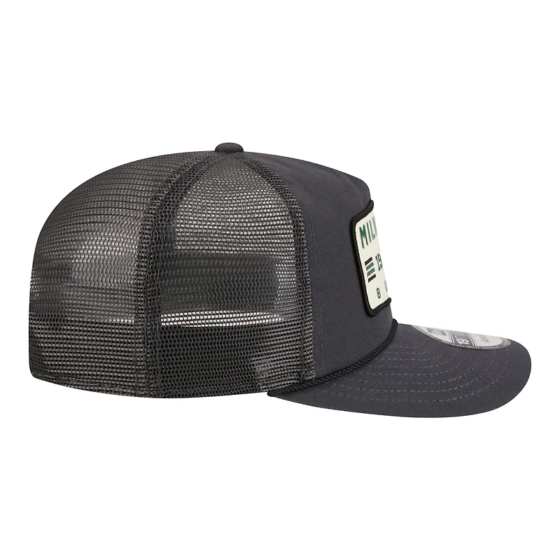 Casquette trucker ajustable New Era 19TWENTY pour homme, couleur anthracite